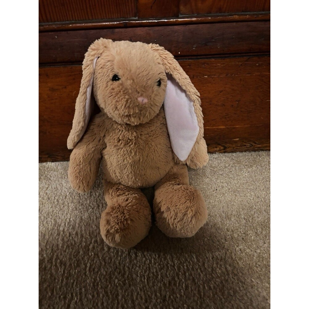 Build a Bear 17” 2 Tone Tan FLOPPY Ear BUNNY Rabbit Pink Nose Plush BAB Retired